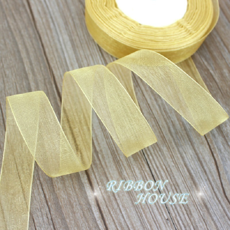 Velvet Ribbon Roll - (50 yards/roll) 3/4'' (20mm) Pale Gold