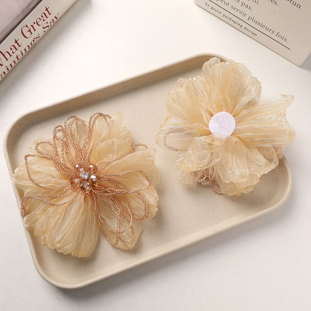 Crystal Mesh Fabric - Organza Fabric Flower Patch Crystal Decoration