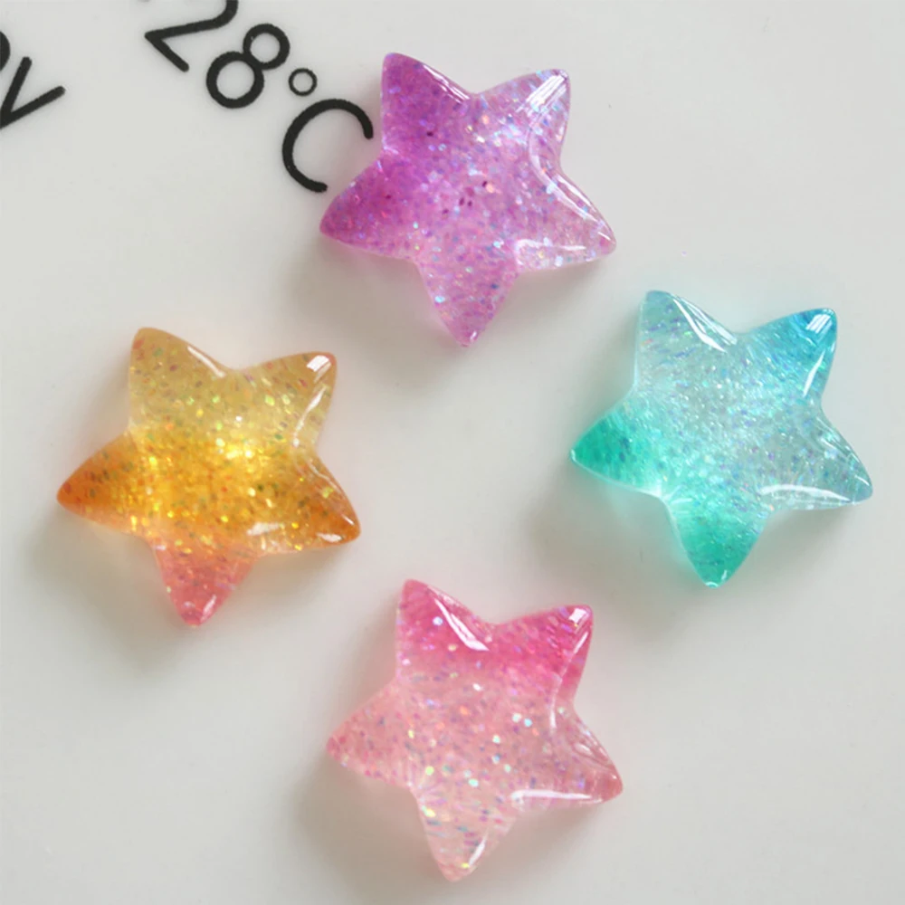 10PCS Gradient Star Series Res - Christmas Craft Embellishment review and price