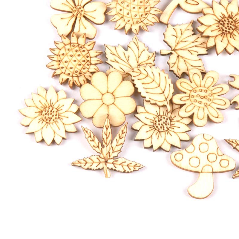 30Pcs 25-30mm Wood DIY Accesso - Craft Embellishment review and price