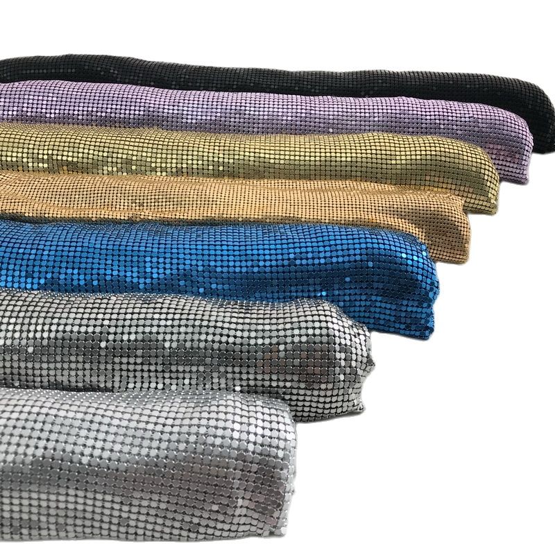 Gold Aluminum Metal Sequin Fab - Crystal Mesh Fabric review and price