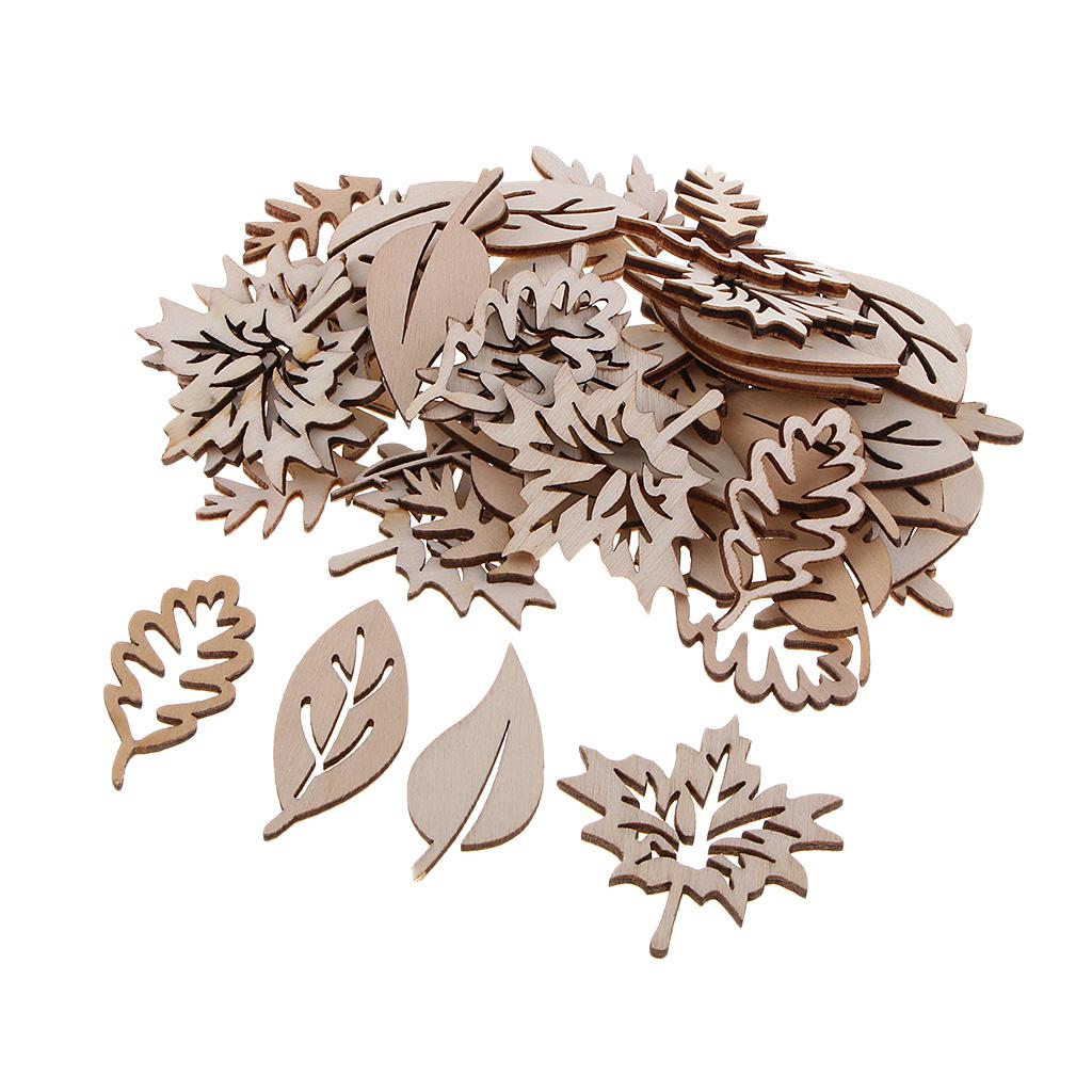 50 Pieces Wooden Leaves Embell - Christmas Craft Embellishment review and price