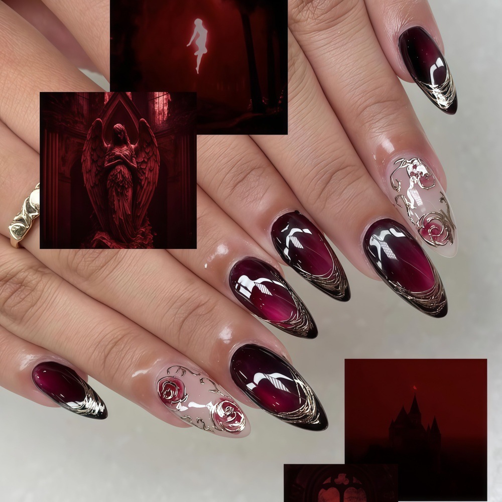 3D fake nails for women girls  - Embroidery Embellishments review and price