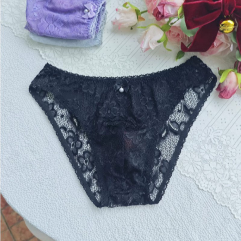 Sheer Sexy Man's Lace Panties  - Embroidery Embellishments review and price