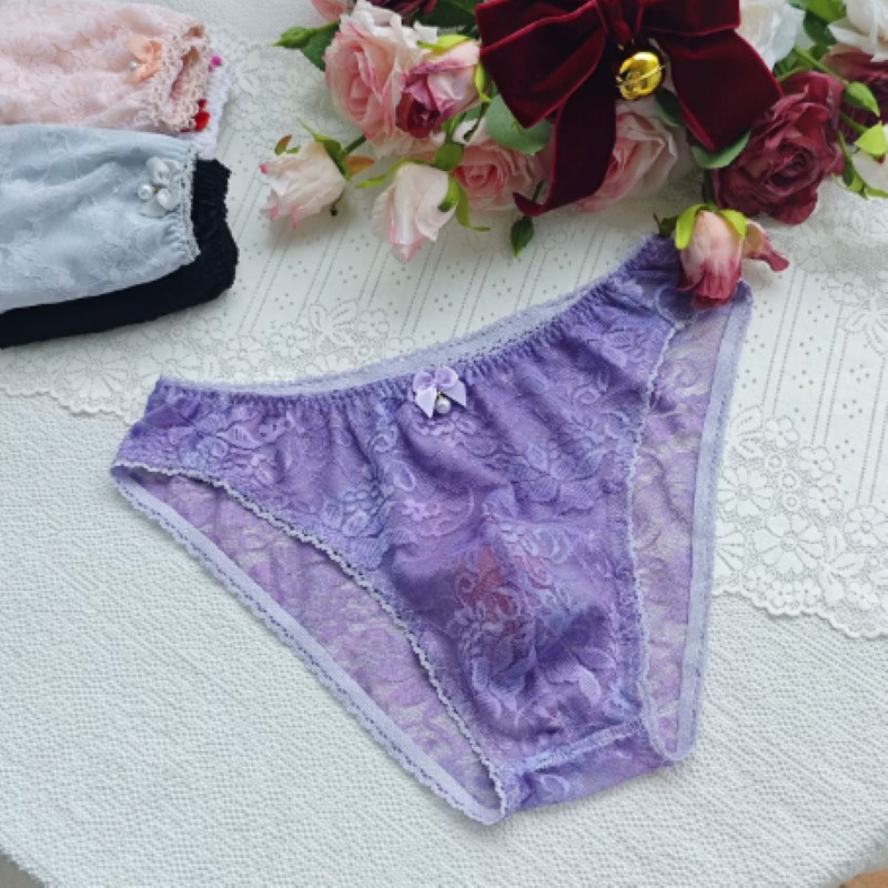 Sheer Sexy Man's Lace Panties  - Embroidery Embellishments review and price