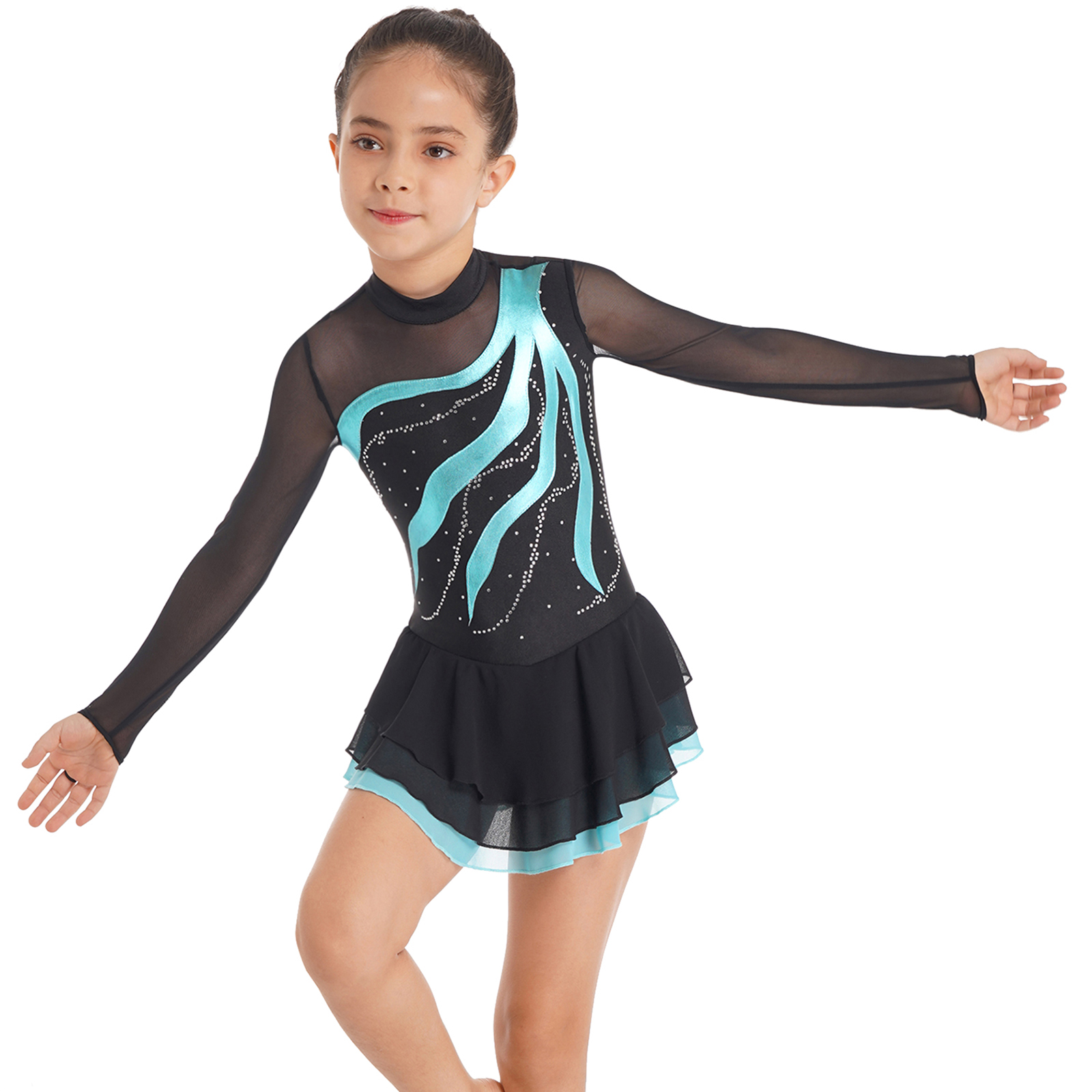 Girls Figure Ice Skating Cloth - Rhinestone Banding Trim review and price