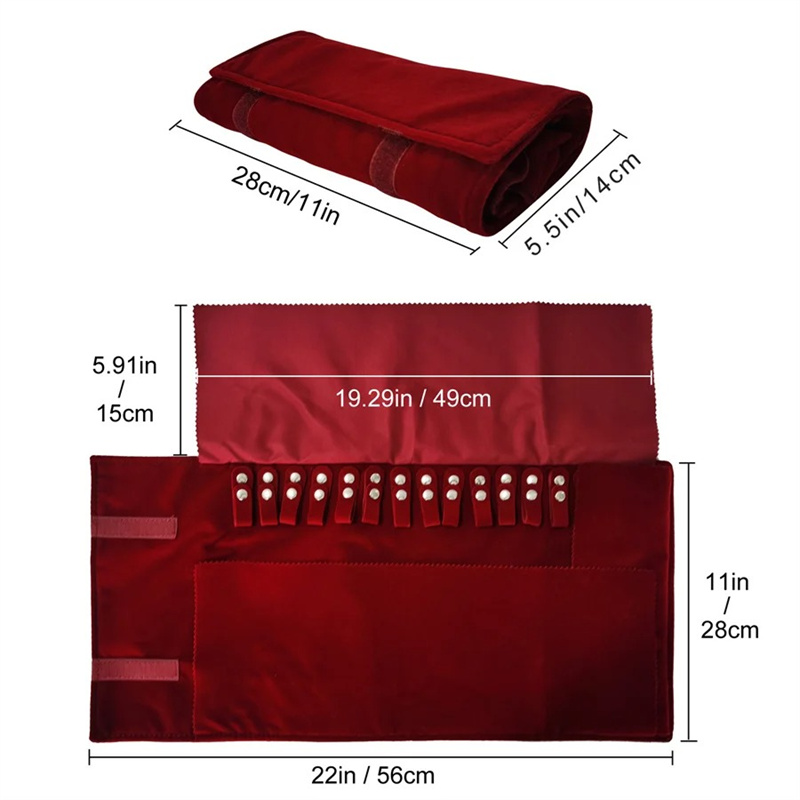 Burgundy Velvet Jewelry Roll-U - Velvet Ribbon Roll review and price