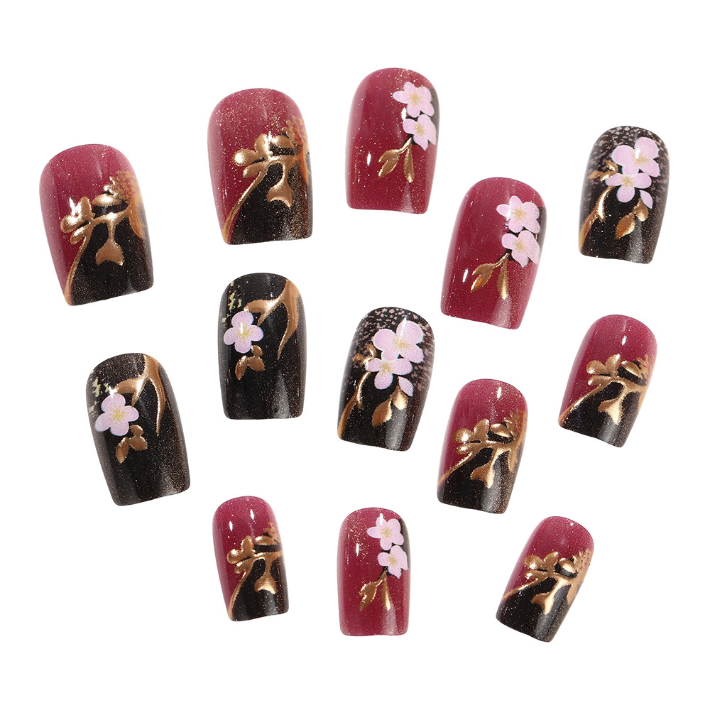 3D golden plated fake nails Me - Embroidery Embellishments review and price