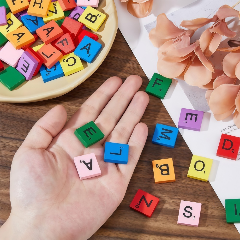 100PCS  Wooden Letter Cubes fo - Craft Embellishment review and price