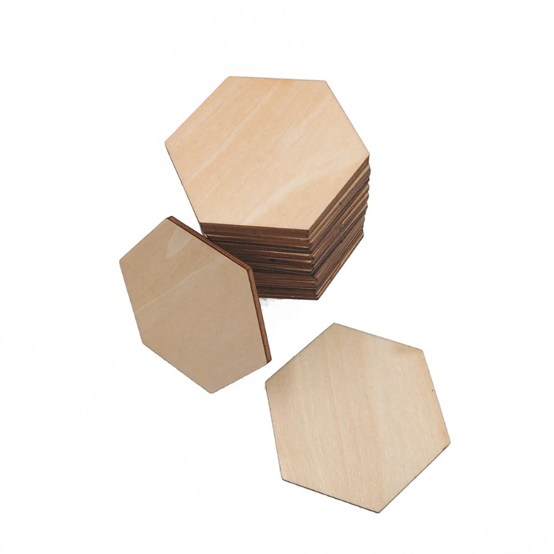 10-120mm Wooden Hexagon Blank  - Christmas Craft Embellishment review and price