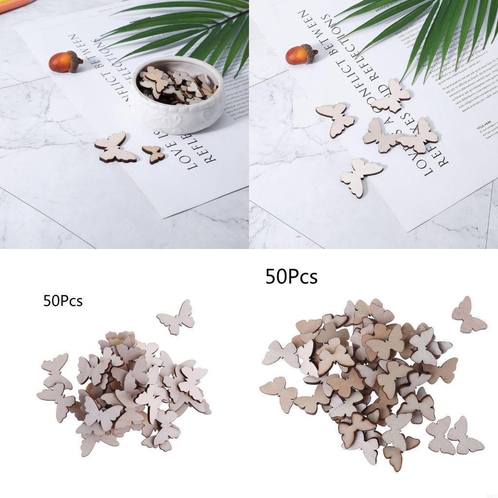 50 Pcs for Butterfly Wooden Sl - Christmas Craft Embellishment review and price