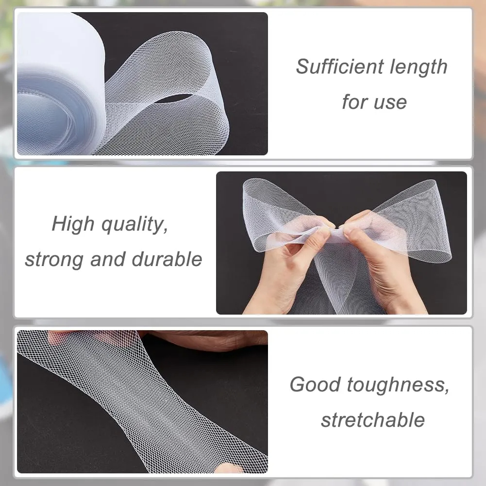 1-10cm Flat Plain Hard Stiff R - Crystal Mesh Fabric review and price
