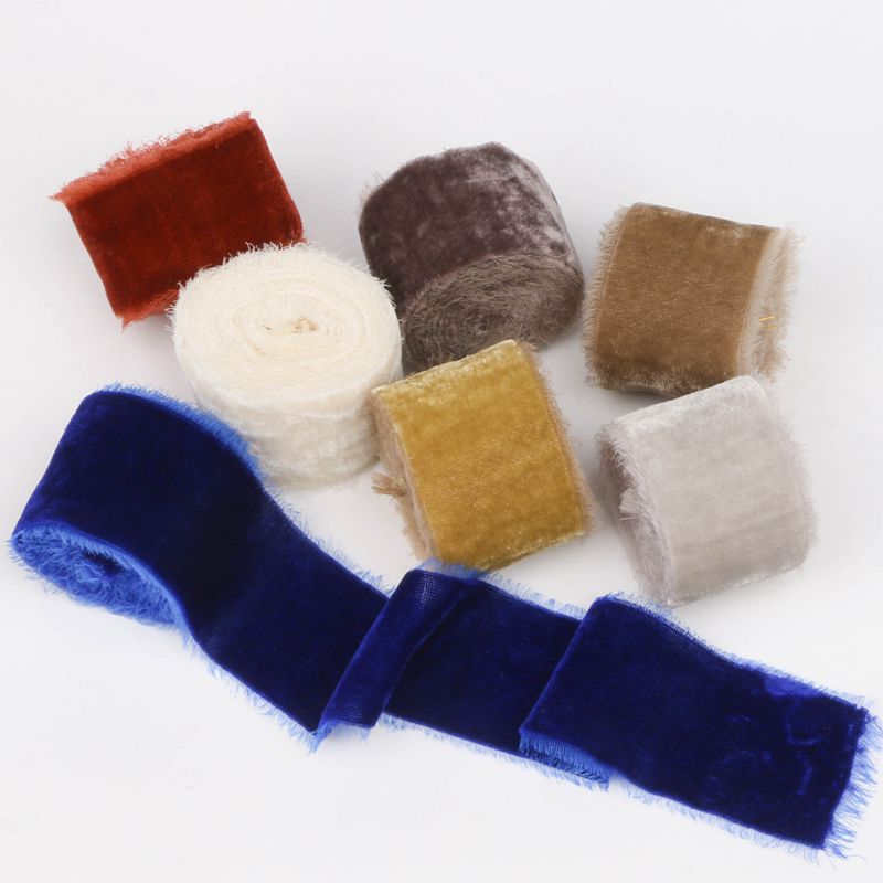 1M/roll Flocking Hand Teared V - Velvet Ribbon Roll review and price