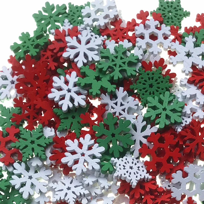 50PCS 20MM Mixed Color Wooden  - Christmas Craft Embellishment review and price