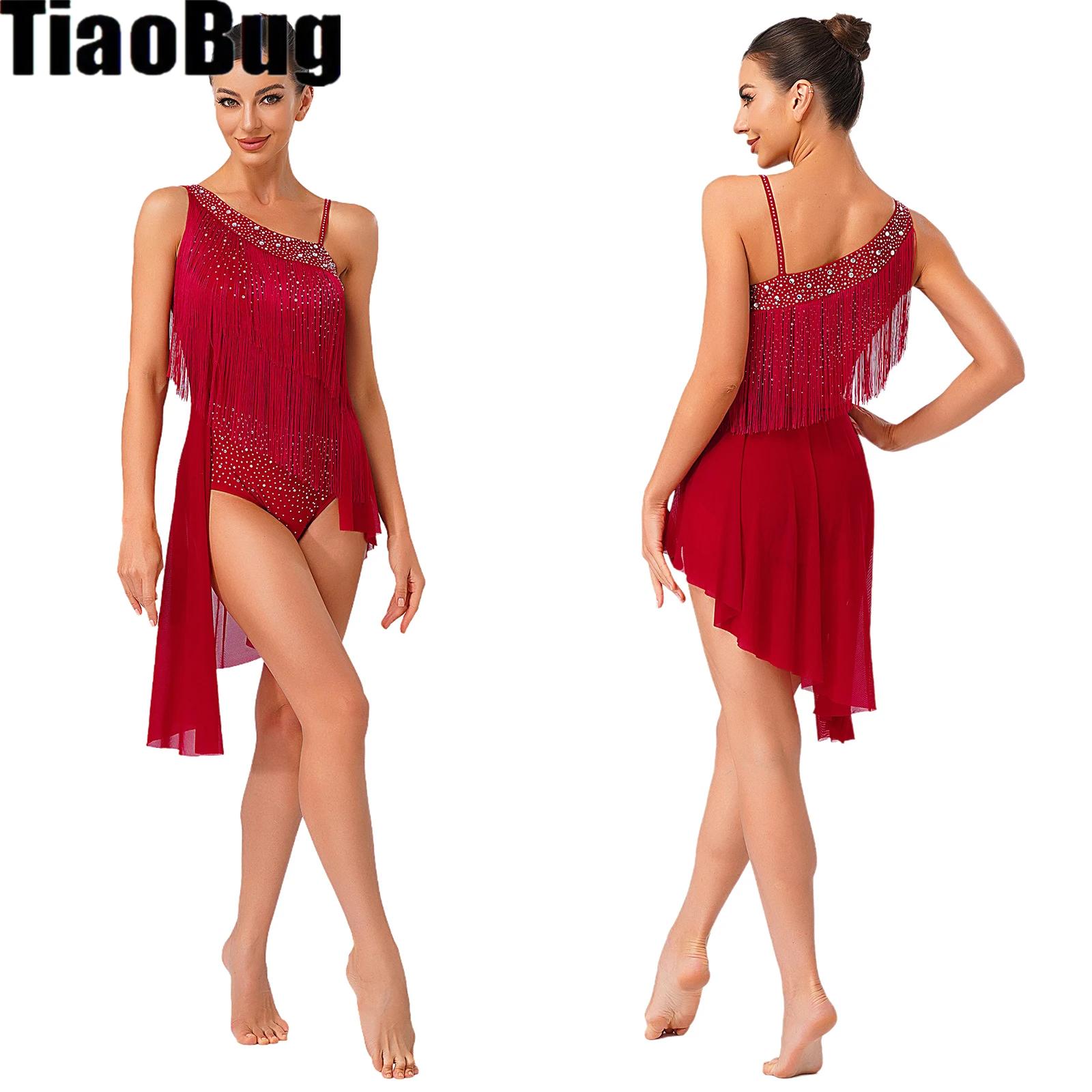 Women Tassel Latin Dance Leota - Rhinestone Banding Trim review and price