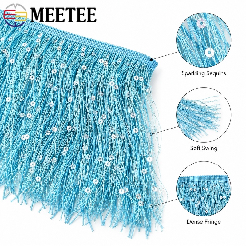 2/5/10M 20cm Sequin Fringe Tas - Fringe Ribbon Sewing review and price