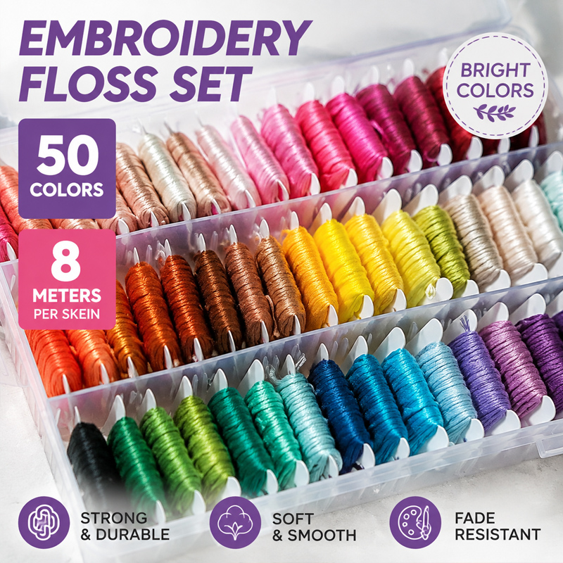 100% Cotton Embroidery Thread  - Embroidery Craft review and price