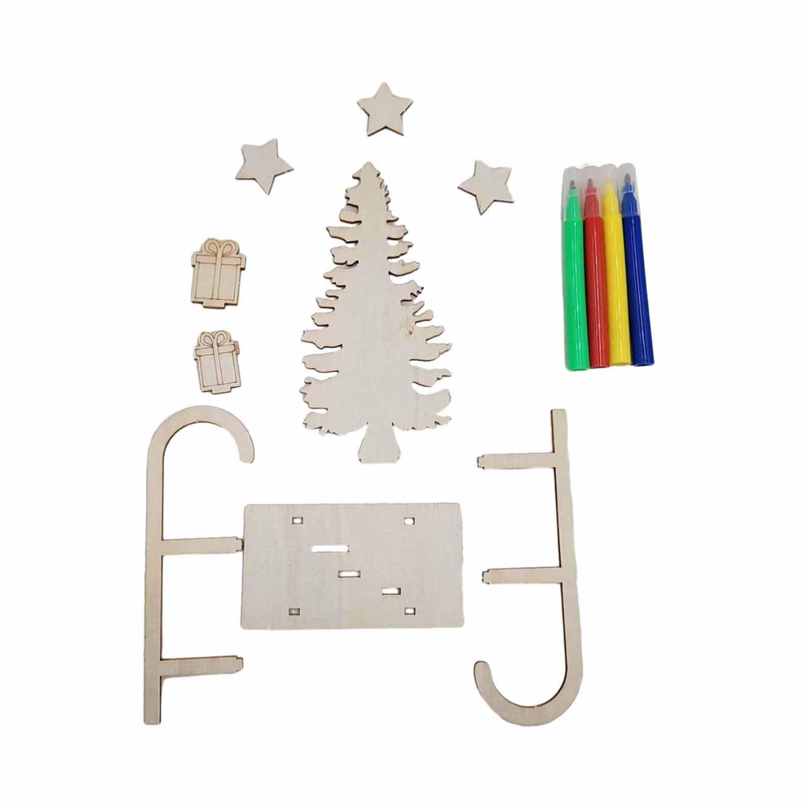 3x DIY Wooden Crafts Christmas - Christmas Craft Embellishment review and price